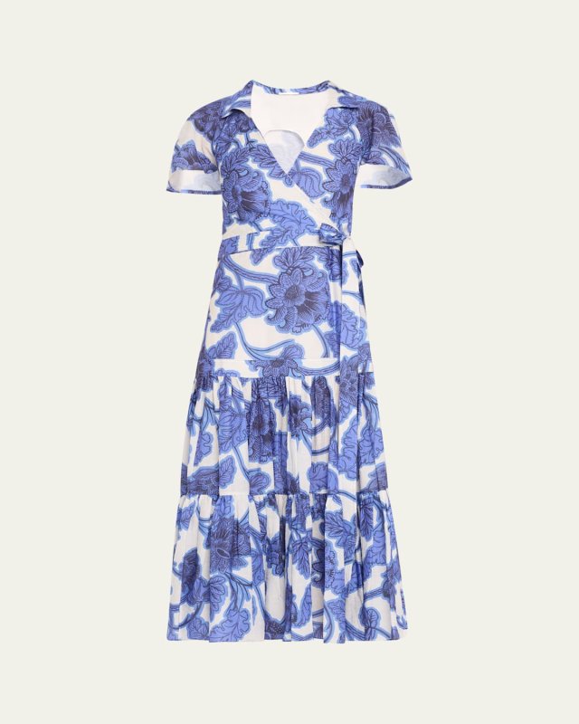 Avanna Floral Short-Sleeve Wrap Dress